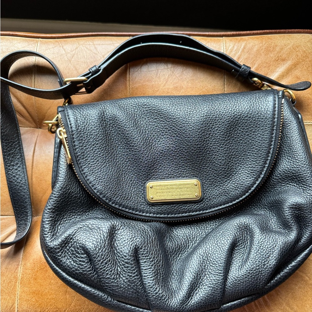 Marc Jacobs Black Leather Crossbody Bag